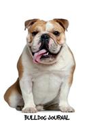 Bulldog Journal: English Bulldog 7.44 x 9.69 inch dog notebook, wide ruled composition book, lined paper, 200 pages