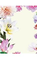 Flowery Border Notebook Journal