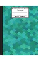 Hexagonal Graph Paper Notebook. 8.5" x 11". 120 Pages