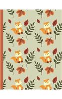 Bullet Style Dot Grid Journal: Fall Foxes Theme 8.5"x 11" 150 page DIY Planner Paperback(Dot Grid Bullet Journal - Bujo for Beginners)