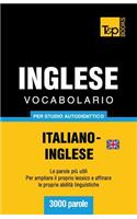 Vocabolario Italiano-Inglese britannico per studio autodidattico - 3000 parole