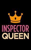 Inspector Queen: Blank Lined Office Humor Themed Journal and Notebook to Write In: With a Versatile Wide Rule Interior: Pink and Orange Cover