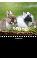 Cute Bunnies: Blank Writing Notebook Lined Page Book Soft Cover Plain Journal for a Easter Stationery Basket Gift Lent