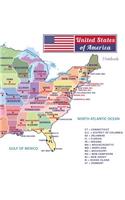 United States of America Notebook: Wide Ruled Full Size at 8.5 X 11 Inches, Great Study Aid for Students