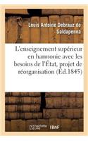 L'Enseignement Supérieur En Harmonie Avec Les Besoins de l'État: Projet de Réorganisation Des Facultés de Droit En France