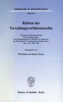 Reform Des Verwaltungsverfahrensrechts
