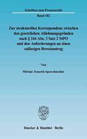 Zur Strukturellen Korrespondenz Zwischen Den Gesetzlichen Ablehnungsgrunden Nach 244 Abs. 3 Satz 2 Stpo Und Den Anforderungen an Einen Zulassigen Beweisantrag