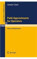 Pade Approximants for Operators