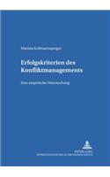 Erfolgskriterien Des Konfliktmanagements