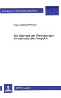 Die Relevanz Von Werthaltungen Im Internationalen Vergleich