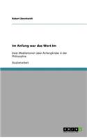 Im Anfang war das Wort Im