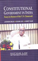 Constitutional Government in India: Essays in Honour of Shri T.N. Chaturvedi