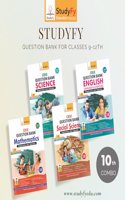 StudyFy CBSE Question Bank Class 10 English, Science, Social Science & Mathematics (Set of 4 Books) (For 2024 Board Exams)