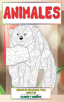 Libros de colorear para adultos - Flores y diseños - Animales