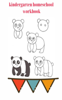 Draw Panda In Just Five steps.Kindergarten Homeschool Workbook