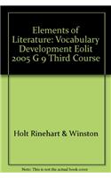 Elements of Literature: Vocabulary Development Third Course