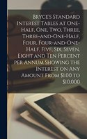 Bryce's Standard Interest Tables at One-half, One, Two, Three, Three-and-one-half, Four, Four-and-one-half, Five, Six, Seven, Eight and Ten Percent per Annum Showing the Interest on Any Amount From $1.00 to $10,000 [microform]