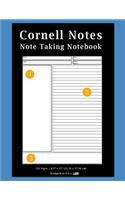 Cornell Notes Note Taking Notebook: Solid Royal Blue -Note Taking With Cornell Notes System, Notebook For Home, Office & School [Classic]