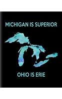 Michigan is Superior Ohio is Erie