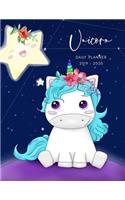 2019 2020 15 Months Mystical Unicorn Daily Planner: Academic Hourly Organizer In 15 Minute Interval; Appointment Calendar With Address Book, Password Log & Notes; Monthly & Weekly Goals Journal Diary 