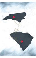 North Carolina & South Carolina: Long Distance Out of State Notebook - Blank Lines