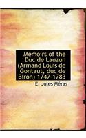 Memoirs of the Duc de Lauzun (Armand Louis de Gontaut, Duc de Biron) 1747-1783