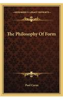 Philosophy of Form