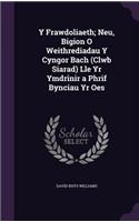 Y Frawdoliaeth; Neu, Bigion O Weithrediadau Y Cyngor Bach (Clwb Siarad) Lle Yr Ymdrinir a Phrif Bynciau Yr Oes