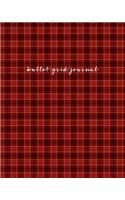 Bullet Grid Journal: Plaid, 150 Dot Grid Pages, 8x10, Professionally Designed