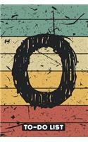 O To-Do List: Task Writing & Note Taking Rounded To-Do List / Notebook Gift, 120 Pages, 6x9, Retro Vintage Background Cover, Matte Finish