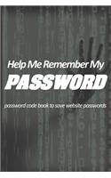 help me remember my password - password code book to save website passwords