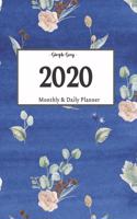 2020 Planner Daily and Monthly: On-The-Go Planner - Jan 1, 2020 to Dec 31, 2020: Daily & Monthly Planner + Calendar Views - Productivity Planner - Floral Planner For Women