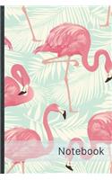Notebook: blank Notebook - Over 100 blank pages - Design "101 Flamingos" - Size 6 x 9 inches - Perfect for Sketching, Drawing, Bullet Journaling, To-Do List, 