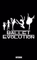 Ballet Evolution Notebook: Ballet Musik Notizbuch I Leere Noten für Gitarre und andere Instrumente I Musik Manuskriptpapier I 6 Saiten Akkord I Lehrer und Schüler Musiktagebuc