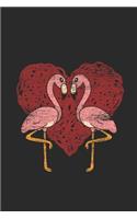 Flamingo Heart: Flamingos Notebook, Dotted Bullet (6" x 9" - 120 pages) Animal Themed Notebook for Daily Journal, Diary, and Gift