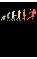 Lacrosse Player Notebook: Retro Lacrosse Evolution 6 x 9 Lined Ruled Journal Gift For Lacrosse Players (108 Pages)