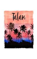 Tulum: Mexican Holiday Christmas Feliz Navidad Notebook With Lined Wide Ruled Paper For Taking Notes. Stylish Tropical Travel Journal Diary 8.5 x 11 Inch S