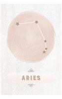 Aries: Zodiac Journal with Pink Constellation Painting Cover(1 Watercolor Zodiac Gifts - Blush)