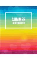 Summer Reading Log: Gay Flag Colorful, Reading Log Gifts For Book Lovers Large Print 8.5" x 11" Reading Log Journal With Summary