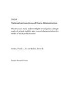 Wind-Tunnel Static and Free-Flight Investigation of High-Angle-Of-Attack Stability and Control Characteristics of a Model of the Ea-6b Airplane