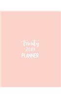 Trinity 2019 Planner: Calendar with Daily Task Checklist, Organizer, Journal Notebook and Initial Name on Plain Color Cover (Jan Through Dec), Trinity 2019 Planner