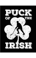 Puck Of The Irish: Ice Hockey - St. Patrick's Day Journal Notebook - Blank Sketchbook For Kids - Sketch, Draw and Doodle V2