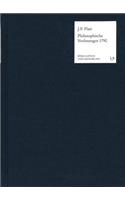 Philosophische Vorlesungen 1790: Nachschriften Von August Friedrich Klupfel