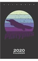 Platypus im Retro Style Kalender 2020