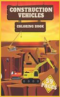 Construction Vehicles Coloring Book