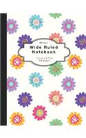 Wide Ruled Notebook Floral