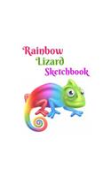 Rainbow Lizard Sketchbook: Great Big (Paper Size) blank page notebook for Drawing, Coloring, painting or just plain Doodling!