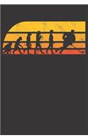 Notebook: Ice Hockey Player Coach Goalie Funny Evolution Dot Grid Dotted 6x9 120 Pages