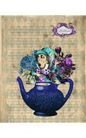 Notebook: Alice in Wonderland Art Cover Notebook, 8 x 10, 200 Pages Lined Paper For Writing Notebook, Perfect for Journaling, Note Taking or Diary