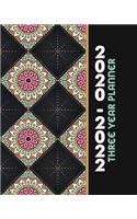 2020-2022 Three Year Planner: Black Art Cover, Monthly Schedule Organizer, 36 Months Calendar Agenda Planner with Holiday